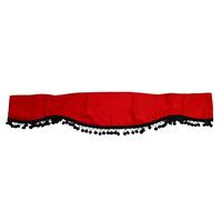 Rosso Tendine Felpa Velluto Finestrino Anteriore Visiera Nero Nappe per Trucks