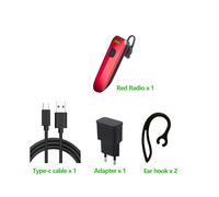 (Rosso)Tipo aziendale Gancio auricolare wireless Mini walkie-talkie Interfono Bluetooth PMR FRS Compatibile
