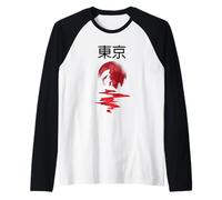 Rosso Tokyo Giapponese Luna Teen Ragazze Maglia con Maniche Raglan