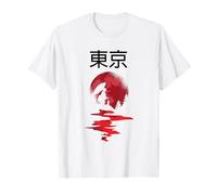 Rosso Tokyo Giapponese Luna Teen Ragazze Maglietta