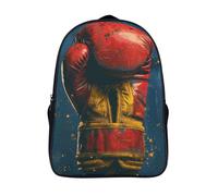rosso tracolla regolabile zaini scuola guantoni da boxe zaino scuola 3d stampato 2 scomparto traspirante zaino per la scuola-16,uomo e donna per adulti cresciuti per escursionismo
