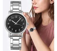 ROSSOM Men Watch Couple Quartz Digital Watch Steel Strap Luxury Chronograph Ladies Gift Fashionable Simple Style Quartz Wristwatch Reloj Mujer