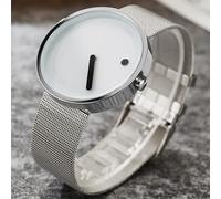 ROSSOM Men Watch Fashion Creative Dot Matrix Watches Men Paidu Black Steel Mesh Band Quartz Watch Men Sports Watches