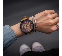 ROSSOM Men Watch Fashion Simple Men Watches Leather Band Quartz Watch No Logo Watch Clearance Sale