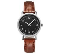 ROSSOM Men Watch Men and Women Watch Simple Korean Casual Waterproof Female And Male Student All-match Alloy Quartz Leather Couple Clock