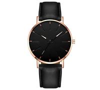 ROSSOM Men Watch Men Luxury Watches Quartz Stainless Steel Dial Casual Bracele Watch Round Simplicity Leather Strap Wristwatches Clock Montre