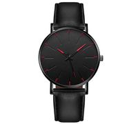 ROSSOM Men Watch Men Luxury Watches Quartz Stainless Steel Dial Casual Bracele Watch Round Simplicity Leather Strap Wristwatches
