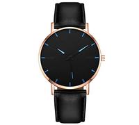 ROSSOM Men Watch Men Luxury Watches Quartz Stainless Steel Dial Casual Bracele Watch Round Simplicity Leather Strap Wristwatches