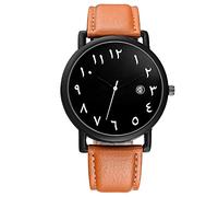 ROSSOM Men Watch Mens Watches 2023 Luxury Brand Leather Wrist Watch for Men Arabic Numerals Date Casual Sport Quartz Wristwatch