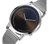 ROSSOM Men Watch Minimalism Watch For Men Luxury Fashion Business Breathable Mesh Belt Electronic Clock Ultra Thin Mens Watches