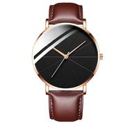 ROSSOM Men Watch New Fashion Men Leather Strap Watches Male Ultra Thin Watch Mens Business Stainless Steel Mesh Quartz Watch