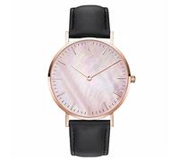 ROSSOM Men Watch New Fashion Simple Watch Women Watches Casual Ladies Leather Quartz Watch Woman Clock