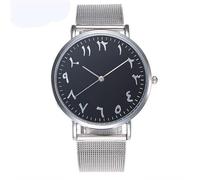 ROSSOM Men Watch Watches Fashion Design Arabic Numbers Watch Women Watches Silver Mesh Band Quartz Wristwatches Cheap Price Dropshipping