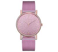 ROSSOM Men Watch Women Fashion Quartz Watch Luxury Brand Women Watches Simple Rose Gold Mesh Stainless Steel Ladies Wrist Watch Montres Femmes