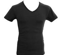 ROSSOPORPORA, Set da 3 Magliette Intime Uomo in Cotone Elasticizzato Modello Collo a V. Nero XXL/7