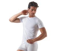 ROSSOPORPORA, Set da 6 Magliette Intime Uomo in Cotone Elasticizzato Modello paricollo. Bianco S/3