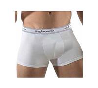 ROSSOPORPORA, Set da 6 Paia di Boxer Uomo in Cotone con Elastico Esterno Modello Gigi. Bianco 6/XL