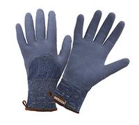 ROSTAING DENIM-IT09 - Guanti da giardinaggio in nitrile sottili, impermeabili, resistenti, grandi lavori in denim, taglia 9, colore: Blu, 9