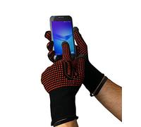 ROSTAING MAXGRIP-IT09 - Guanti sottili caldi tattili per telefono, giardinaggio, fai da te, picchetti massimo, taglia 09, nero/arancia, 9