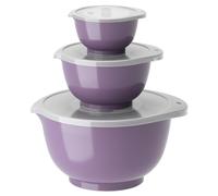 Rosti Margrethe - Set di 3 ciotole per miscelatori in plastica, 3 coperchi inclusi, insalatiere ermetiche, 0,25 litri, 0,75 litri e 3 litri, lavanda