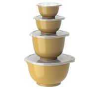 Rosti Margrethe - Set di ciotole, 8 ciotole per mescolare con 4 ciotole e 4 coperchi, in plastica riciclabile, 0,25 litri, 0,5 litri, 1,5 litri e 3 litri, curry