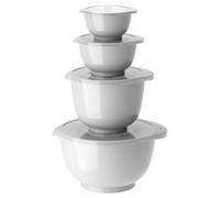 Rosti Margrethe - Set di ciotole, 8 ciotole per mescolare con 4 ciotole e 4 coperchi, in plastica riciclabile, 0,25 litri, 0,5 litri, 1,5 litri e 3 litri, colore: bianco