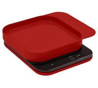 Rosti Mensura - Bilancia da cucina digitale con ciotola e funzione tara, peso massimo 10 kg, 16,5 x 20,3 x 3,5 cm, colore: Rosso