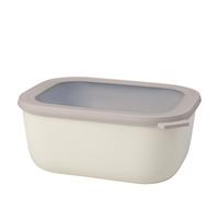 Mepal - Multi Bowl Cirqula Rectangular - Contenitori Plastica con Coperchio - Adatto come Contenitore Ermetico per Frigo, Microonde, Congelatore da Portata - Ciotole Cucina - 3000 ml - Nordic White