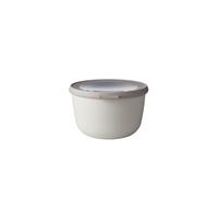 Mepal - Multi Bowl Cirqula Round - Contenitori Plastica con Coperchio - Adatto come contenitore ermetico per Frigo, microonde, Congelatore e piatti da portata - Ciotole Cucina - 1000 ml - Nordic White