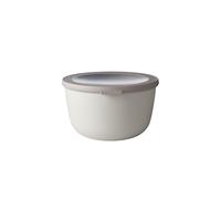 Mepal - Multi Bowl Cirqula Round - Contenitori Plastica con Coperchio - Adatto come contenitore ermetico per Frigo, microonde, Congelatore e piatti da portata - Ciotole Cucina - 2000 ml - Nordic White