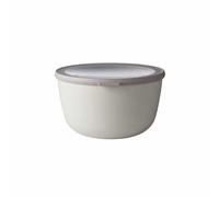 Mepal - Multi Bowl Cirqula Round - Contenitori Plastica con Coperchio - Adatto come contenitore ermetico per Frigo, microonde, Congelatore e piatti da portata - Ciotole Cucina - 3000 ml - Nordic White