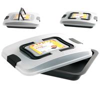 Rosticcera antiaderente modello Bakeaway nero con coperchio di cm 32x24