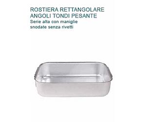 ROSTIERA Alluminio 55X36X9,5H PESANTE 2 MANIGLIE Professionale Pentole Agnelli