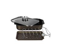 Rostiera da Forno 34x25 cm Antiaderente Diamantea in Alluminio Forgiato