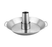 Rostiera in acciaio , supporto verticale per pollame, supporto per griglia in metallo, accessorio per barbecue stabile e antiscivolo, anche per cucinare in cortile, patio, eventi sul portellone