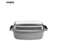 Rostiera Mopita Q.B In Alluminio Pressofuso Induzione Con Coperchio In Vetro