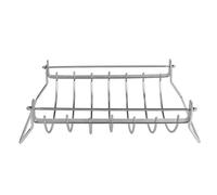 Rostiera per barbecue, in acciaio , supporto per grigliare 35 x 19,5 cm, materiale antiruggine per uso alimentare, design a circolazione uniforme del calore per maiale, manzo, bacchette
