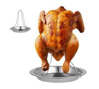 Rostiera verticale per pollame antiaderente in acciaio inossidabile per pollame | Rostiera verticale a pollame pieghevole grande antiaderente - per cucina forno cibo ristorante festa