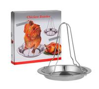 Rostiera verticale per pollo, griglia per anatra antiaderente pieghevole, supporto per griglia verticale grande per pollo inossidabile, per cucina, forno, cibo, ristorante, festa riunione