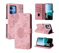 Rostsant Custodia per Cellulare per Xiaomi Redmi 15C/Poco C85 4G Dente di Leone in Pelle PU Custodia Flip Portafoglio Custodia Magnetica per Cellulare per Xiaomi Redmi 15C/Poco C85 4G Oro rosa