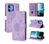 Rostsant Custodia per Cellulare per Xiaomi Redmi 15C/Poco C85 4G Dente di Leone in Pelle PU Custodia Flip Portafoglio Custodia Magnetica per Cellulare per Xiaomi Redmi 15C/Poco C85 4G Viola