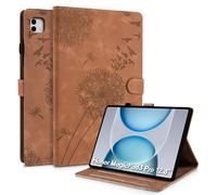 Rostsant Custodia per Honor MagicPad3 Pro 12.3/Honor MagicPad4 12.3 Pollici 2026, Cover Nuova in pelle PU ripiegabile da Custodia in pelle con stampa dente di leone Marrone