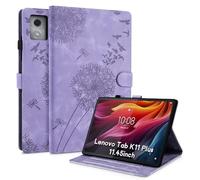 Rostsant Custodia per Lenovo Tab M11 Plus/Tab K11 Plus Cover Nuova in pelle PU ripiegabile da Custodia in pelle con stampa dente di leone per Lenovo Tab M11 Plus/Tab K11 Plus 11.45 Pollici Viola