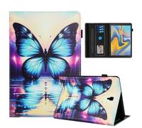 Rostsant Custodia Samsung Galaxy Tab A 10,5 Cover Libro Stand Funzione Slot per Carte Libro Cover Tablet Protettiva per Samsung Galaxy Tab A 10,5 Pollici 2018 SMT590/T595/T597 Farfalla ombra