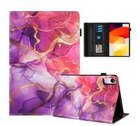 Rostsant Custodia Xiaomi Redmi Pad SE Cover Libro Stand Funzione Slot per Carte Libro Cover Tablet Protettiva per Xiaomi Redmi Pad SE 11 Pollici 2023 Marmo oro rosa