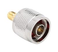 Rosvola Adattatore Connettore N Maschio a SMA Femmina da 2 Pezzi Resistente Rame Nichelato 50 Ohm per Dispositivi LAN Wireless