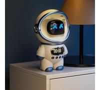 Rosvola Altoparlante Astronauta Cartoon Bluetooth con Voce AI e Funzione di Allarme per Piccola Luce Notturna Nella Cameretta dei Bambini (WHITE)