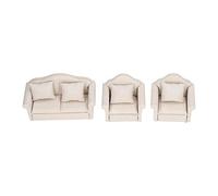 Rosvola Divano per Casa delle Bambole in Scala 1:12 Set di Divani Realizzati a Mano in Miniatura con Cuscini per Accessori per Casa delle Bambole e Collezione in Legno di Betulla