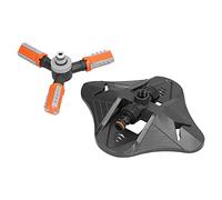 Rosvola Irrigatore Rotativo per Prato, Regolabile a 3 Ugelli, per | Base in ABS resistente, installazione semplice, ideale per l\'irrigazione del giardino