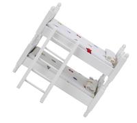 Rosvola Mini Giocattolo per Mobili per Letto a Castello per Casa delle Bambole 1/12, Squisito Modello in Miniatura in Legno per Accessori per Casa delle Bambole, Design Carino, Leggero, Perfetto per
